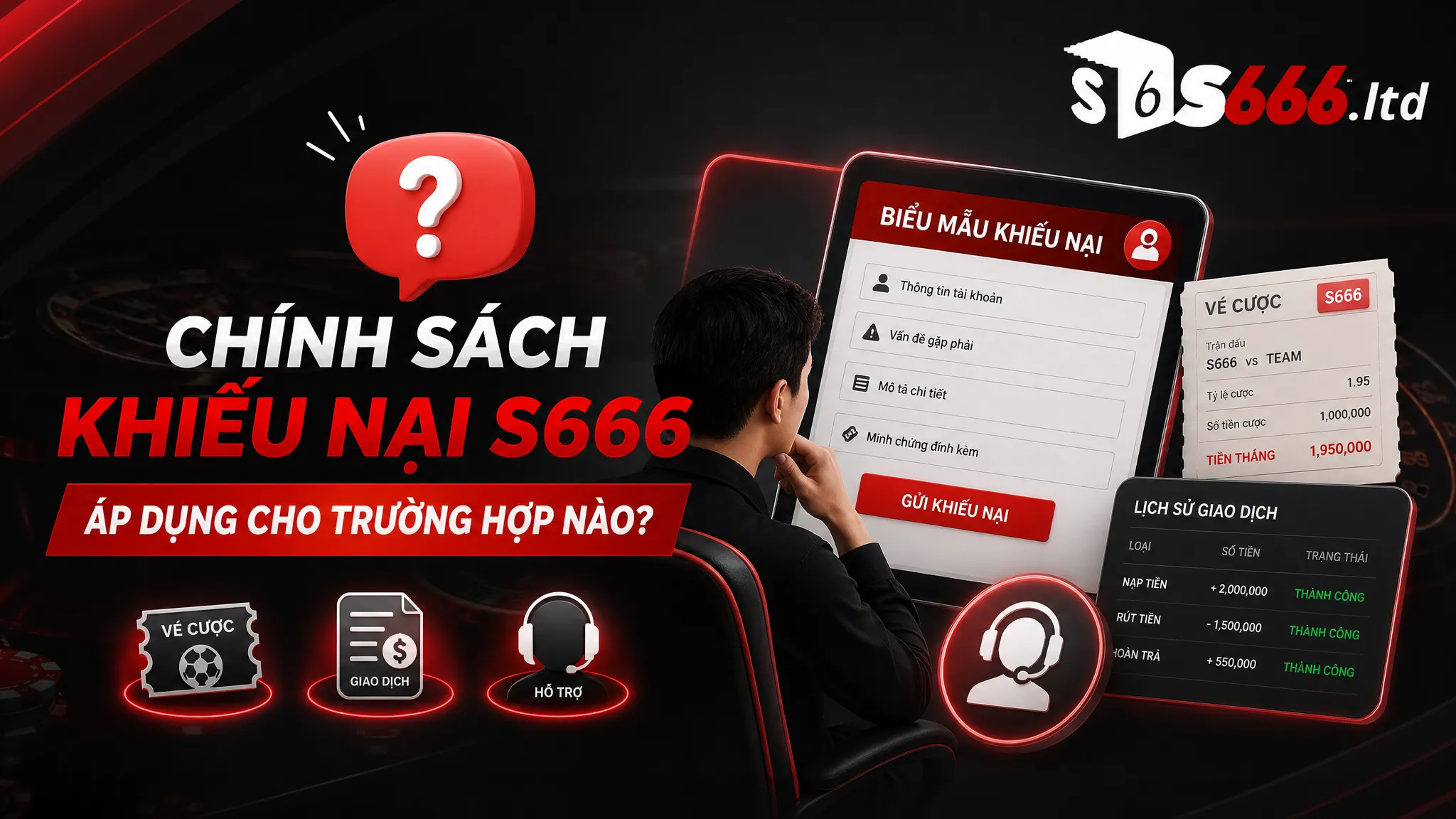 Chính Sách Khiếu Nại S666 – Quy Trình Gửi Yêu Cầu Hỗ Trợ Giao Dịch 1 Chính sách khiếu nại S666 áp dụng cho trường hợp nào?