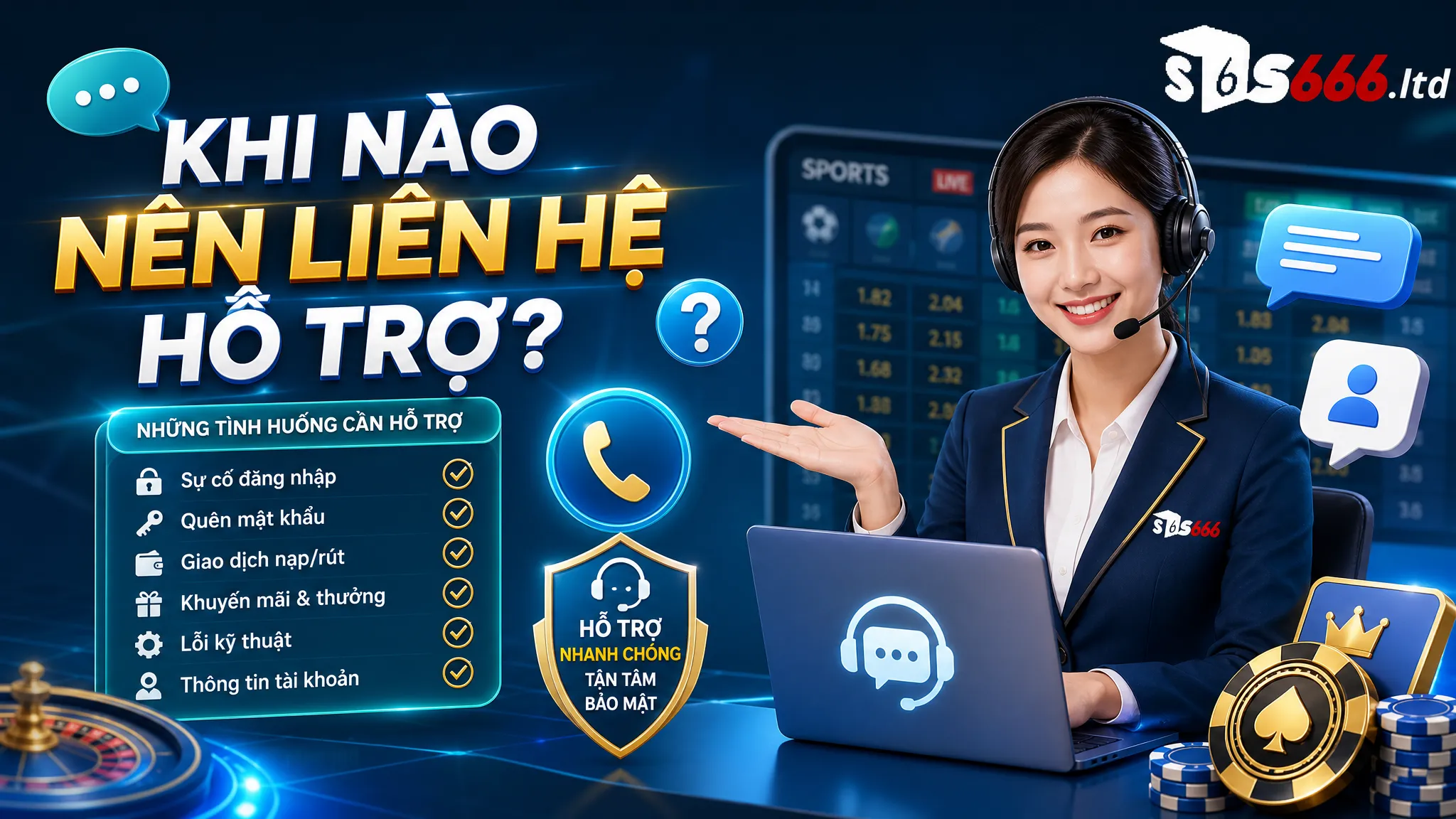 Chơi Có Trách Nhiệm S666 – Nguyên Tắc Kiểm Soát Rủi Ro Khi Giải Trí 5 Khi nào nên liên hệ hỗ trợ?