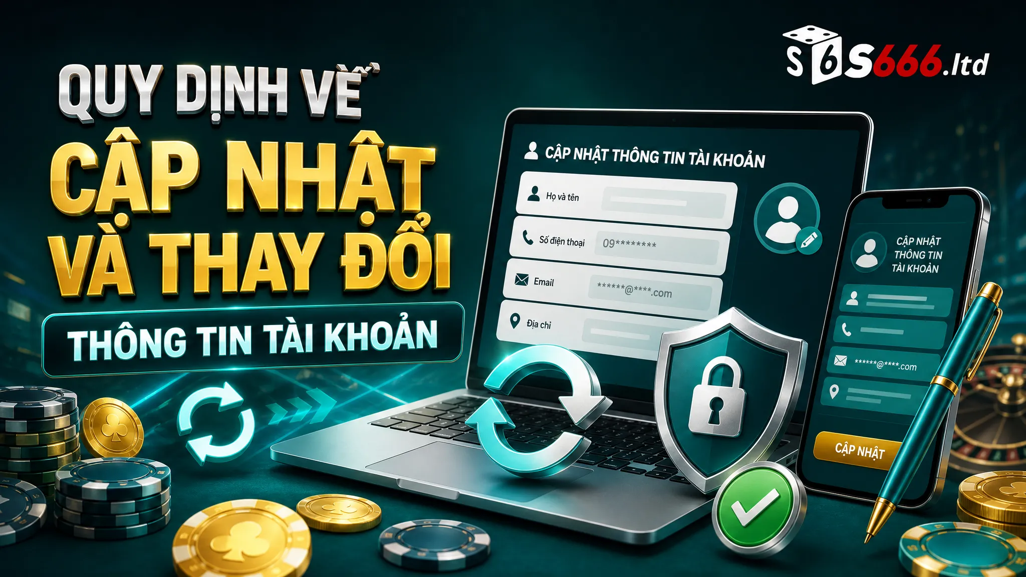 Quy Định Tài Khoản S666 – Điều Kiện Đăng Ký, Bảo Mật Và Sử Dụng 4 Quy định về cập nhật và thay đổi thông tin tài khoản