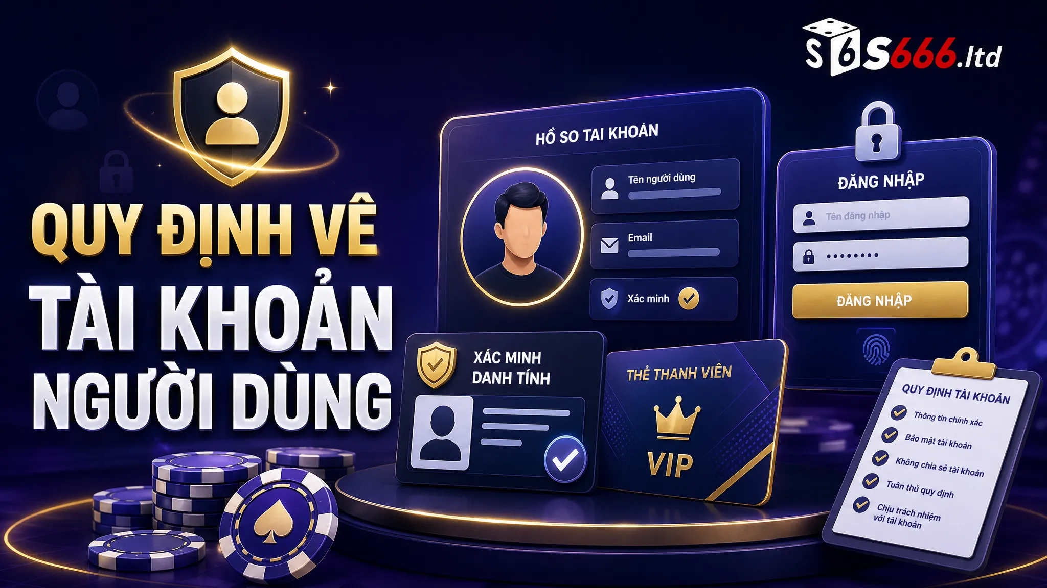 Điều Khoản Sử Dụng S666 – Quy Định Người Dùng Cần Biết 2 Quy định về tài khoản người dùng